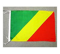 AZ FLAG - Drapeau République du Congo - 45x30 cm - Pavillon Congolais Polyester Léger avec Deux Cordelettes - 20g