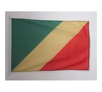 AZ FLAG - Drapeau République du Congo Spécial Extérieur - 90x60 cm - Pavillon Nautique Congolais En Maille Bloquée Avec Anneaux Plastiques Intégrés - 80g