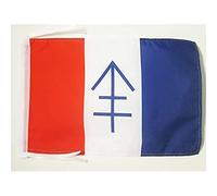 AZ FLAG - Drapeau République Libre du Vercors - 45x30 cm - Pavillon France - Résistance Française 100% Polyester Avec Deux Cordelettes - 20g