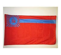 AZ FLAG - Drapeau République socialiste soviétique de Géorgie 1921-1991 - 150x90 cm - Drapeau De La Rssg D'Urss 100% Polyester Avec Fourreau et cordelette - Pavillon 110 g