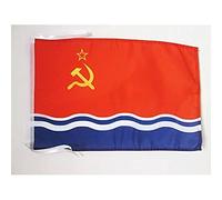 AZ FLAG Drapeau République socialiste soviétique de Lettonie 1940-1990 45x30cm - PAVILLON de la RSSL d'URSS 30 x 45 cm