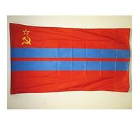 AZ FLAG Drapeau République socialiste soviétique du Turkménistan 1921-1990 90x60cm - Drapeau de la RSST d'URSS 60 x 90 cm Fourreau pour hampe