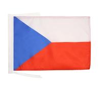 AZ FLAG - Drapeau République tchèque - 45x30 cm - Pavillon Tchèque - Tchéquie Polyester Léger Avec Deux Cordelettes - 20g
