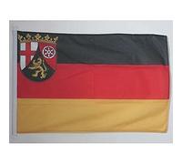 AZ FLAG - Drapeau Rhénanie-Palatinat - 45x30 cm - Pavillon Nautique Rheinland-Pfalz - Land Allemagne Spécial Bateau Et Extérieur En Maille Bloquée Avec Anneaux Plastiques Intégrés - 30g