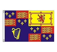 AZ FLAG - Drapeau royal Royaume-Uni 1603-1689 - 150x90 cm - Drapeau Rois Britanniques 100% Polyester Avec Oeillets Métalliques Intégrés - Pavillon 110 g
