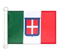 AZ FLAG - Drapeau Royaume d’Italie 1861-1946 - 45x30 cm - Pavillon Nautique Royaume De Sardaigne Spécial Bateau Et Extérieur En Maille Bloquée Avec Anneaux Plastiques Intégrés - 30g