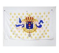 AZ FLAG - Drapeau Royaume de France Cœur de Jésus - 150x90 cm - Drapeau Royaliste Ancien Régime Sacré Cœur - Roi 100% Polyester Avec Fourreau et cordelette - Pavillon 110 g