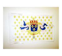 AZ FLAG Drapeau Royaume de France Cœur de Jésus 45x30 cm Cordelettes
