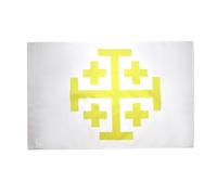 AZ FLAG Drapeau Royaume de Jérusalem 150x90 cm Polyester 100D Fourreau | Usage intérieur et extérieur Drapeau décoratif du Regnum Hierosolimitanum coutures doubles et bords renforcés