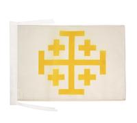 AZ FLAG Drapeau Royaume de Jérusalem 45x30cm - PAVILLON Royaume chrétien 30 x 45 cm Haute qualité