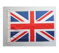 AZ FLAG - Drapeau Royaume-Uni - 45x30 cm - Pavillon Nautique Anglais - Uk - Grande Bretagne Spécial Bateau Et Extérieur En Maille Bloquée Avec Anneaux Plastiques Intégrés - 30g