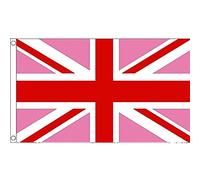 AZ FLAG - Drapeau Royaume-Uni Rose - 150x90 cm - Drapeau Anglais - Uk - Grande Bretagne 100% Polyester Avec Oeillets Métalliques Intégrés - Pavillon 110 g