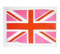 AZ FLAG - Drapeau Royaume-Uni Rose - 45x30 cm - Pavillon Anglais - Uk - Grande Bretagne 100% Polyester Avec Deux Cordelettes - 20g