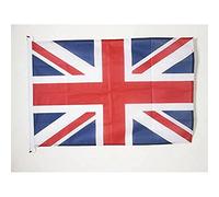 AZ FLAG - Drapeau Royaume-Uni Spécial Extérieur - 90x60 cm - Pavillon Nautique Anglais - UK - Grande Bretagne en Maille Bloquée avec Anneaux Plastiques Intégrés - 80g