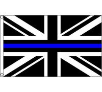 AZ FLAG Drapeau Royaume-Uni Thin Blue Line 150x90 cm 2 Œillets