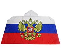 AZ FLAG Drapeau Russie avec aigle 150x90 cm - Cape Drapeau Russe 100% Polyester Avec Manches Intégrées - Body Flag 80g