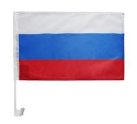 AZ FLAG - Drapeau Russie Pour Décoration Voiture Avec Attaches En PVC Et Système d'Accroche - Car Flag Russe - 100% Polyester - 50g - 45x30 cm
