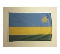 AZ FLAG - Drapeau Rwanda - 45x30 cm - Pavillon Nautique Rwandais Spécial Bateau Et Extérieur En Maille Bloquée Avec Anneaux Plastiques Intégrés - 30g