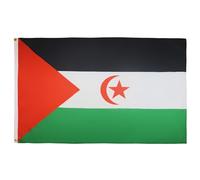AZ FLAG - Drapeau Sahara Occidental - 90x60 cm - Drapeau Sahraoui 100% Polyester Avec Oeillets Métalliques Intégrés - Pavillon 50 g
