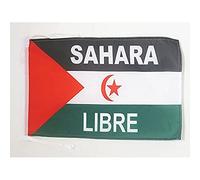 AZ FLAG - Drapeau Sahara Occidental Libre - 45x30 cm - Pavillon Rasd Sahraoui 100% Polyester Avec Deux Cordelettes - 20g