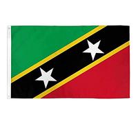 AZ FLAG - Drapeau Saint Kitts et Nevis - 150x90 cm - Polyester léger - Drapeau Kittitien-Nevicien Avec Oeillets Métalliques Intégrés - 80g