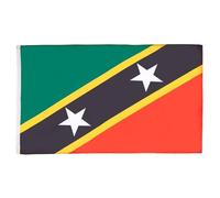 AZ FLAG - Drapeau Saint Kitts et Nevis - 150x90 cm - Polyester léger - Drapeau Kittitien-Nevicien Avec Oeillets Métalliques Intégrés - 80g