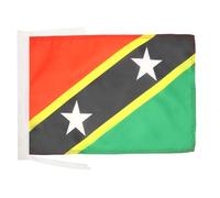 AZ FLAG - Drapeau Saint Kitts et Nevis - 45x30 cm - Pavillon Kittitien-Nevicien 100% Polyester Avec Deux Cordelettes - 20g