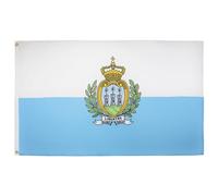 AZ FLAG - Drapeau Saint Marin - 90x60 cm - Drapeau Saint-Marinais 100% Polyester Avec Oeillets Métalliques Intégrés - Pavillon 50 g