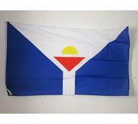 AZ FLAG Drapeau Saint-Martin 90x60 cm Polyester 100D 2 Œillets | Usage intérieur et extérieur Drapeau décoratif de l’île de Saint-Martin coutures doubles et bords renforcés