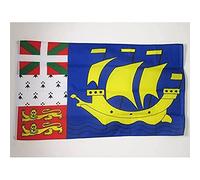 AZ FLAG - Drapeau Saint Pierre et Miquelon - 150x90 cm - Drapeau Saint-Pierrais 100% Polyester Avec Oeillets Métalliques Intégrés - Pavillon 110 g