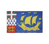 AZ FLAG - Drapeau Saint Pierre et Miquelon - 90x60 cm - Drapeau Saint-Pierrais 100% Polyester Avec Oeillets Métalliques Intégrés - Pavillon 50 g