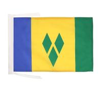AZ FLAG - Drapeau Saint Vincent - 45x30 cm - Pavillon Saint-Vincentais 100% Polyester Avec Deux Cordelettes - 20g
