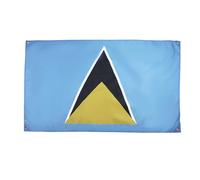 AZ FLAG Drapeau Sainte Lucie 150x90 cm avec 4 oeillets, Pavillon Saint-Lucien pour balcon ou mur