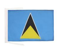 Drapeau Sainte Lucie 45x30cm - PAVILLON saint-lucien 30 x 45 cm haute qualité - AZ FLAG