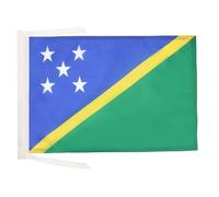 AZ FLAG Drapeau Salomon 45x30 cm Polyester 100D Cordelettes | Usage intérieur et extérieur Drapeau décoratif salomonais Îles Salomon Solomon Islands coutures doubles et bords renforcés