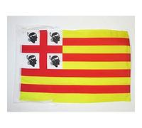AZ FLAG - Drapeau Sardaigne aragonaise - 45x30 cm - Pavillon Sarde sous Royaume D'Aragon 100% Polyester avec Deux Cordelettes - 20g