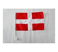 AZ FLAG - Drapeau Savoie Pour Décoration Voiture Avec Attaches En PVC Et Système d'Accroche - Car Flag Savoyard - 100% Polyester - 50g - 45x30 cm