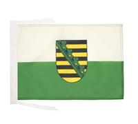 AZ FLAG - Drapeau Saxe - 45x30 cm - Pavillon Sachsen - Land Allemagne 100% Polyester Avec Deux Cordelettes - 20g