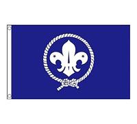 AZ FLAG - Drapeau Scouts Bleu - 150x90 cm - Drapeau Du Scoutisme 100% Polyester Avec Oeillets Métalliques Intégrés - Pavillon 110 g