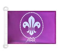 AZ FLAG - Drapeau Scouts Violet - 45x30 cm - Pavillon Nautique Du Scoutisme Spécial Bateau Et Extérieur En Maille Bloquée Avec Anneaux Plastiques Intégrés - 30g