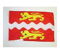 AZ FLAG - Drapeau Seine Maritime - 45x30 cm - Pavillon Département Seinomarin 100% Polyester Avec Deux Cordelettes - 20g
