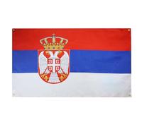 AZ FLAG Drapeau Serbie 150x90 cm Drapeau Serbe Polyester Léger 4 Œillets
