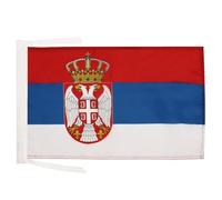 AZ FLAG - Drapeau Serbie - 45x30 cm - Pavillon Serbe 100% Polyester Avec Deux Cordelettes - 20g