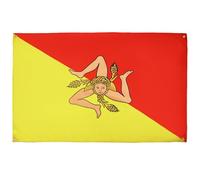 AZ FLAG Drapeau Sicile 150x90 cm avec 4 oeillets, Pavillon Sicilien pour balcon ou mur