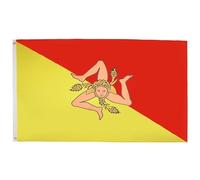 AZ FLAG - Drapeau Sicile - 150x90 cm - Polyester léger - Drapeau Sicilien - Italie Avec Oeillets Métalliques Intégrés - 80g