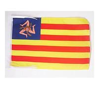 Drapeau Sicile Indépendentiste 45x30cm - PAVILLON régionaliste sicilien - Sicilia 30 x 45 cm haute qualité - AZ FLAG