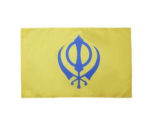 AZ FLAG Drapeau Sikhisme 150x90 cm Du Khanda Polyester 100D Fourreau