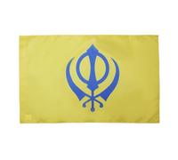AZ FLAG Drapeau Sikhisme 90x60 cm Drapeau Du Khanda Polyester 100D Fourreau