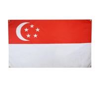 AZ FLAG Drapeau Singapour 150x90 cm avec 4 oeillets, Pavillon Singapourien pour balcon ou mur