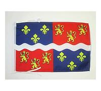 AZ FLAG - Drapeau Somme - 45x30 cm - Pavillon Département Samarien 100% Polyester Avec Deux Cordelettes - 20g